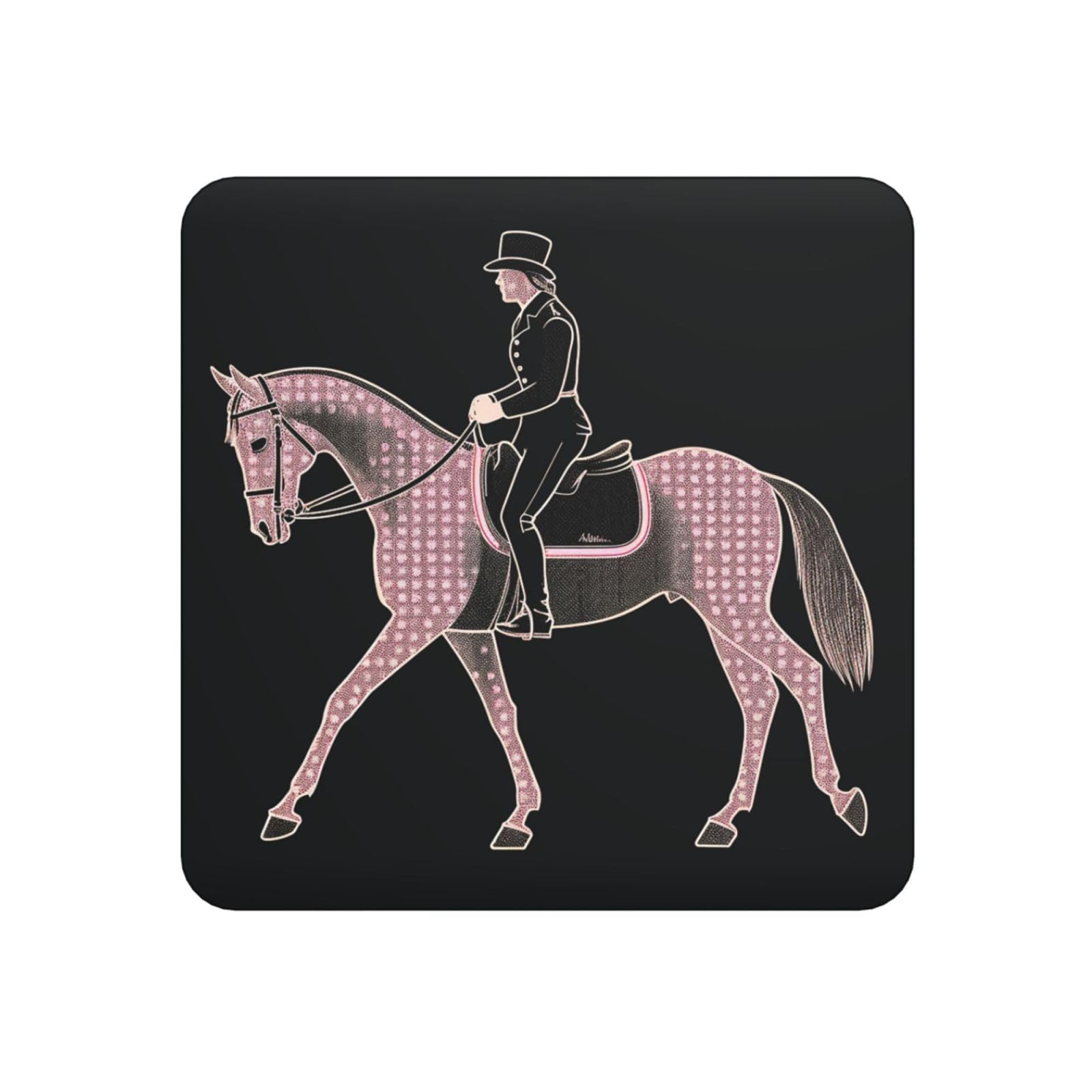 Fodpand Square Dressage Dressage Rider Horse Fridge Magnets, Strong Small Refrigerator Magnets Decorative Magnets For Kitchen Fridge Office Locker - One Size Funny Magnetic Stickers Birthday Gifts