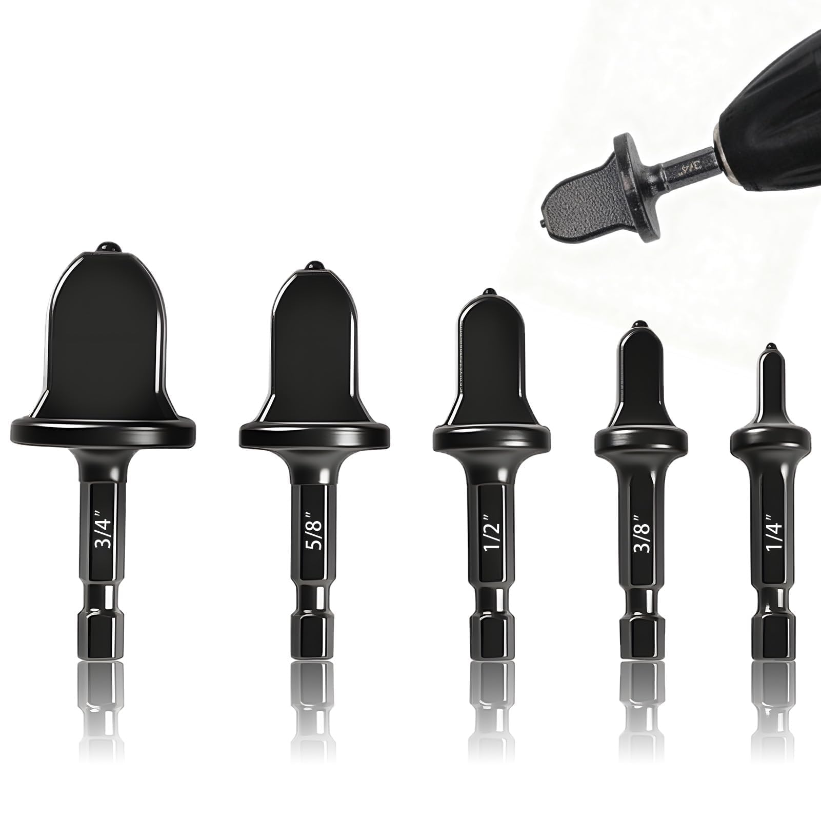 5 Piezas Abocardador Aire Acondicionado 1/4" 5/8" 1/2" 3/8" 3/4" Expansor de Tubos de Cobre para Instalación de Aire Acondicionado y Trabajos de Fontanería