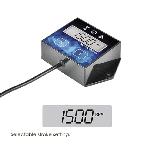 Miniatura 4 de Jayron JR-HM011F - Tacómetro digital autoalimentado por horas, horas TOT reiniciables, recordatorio de mantenimiento programable de cuenta