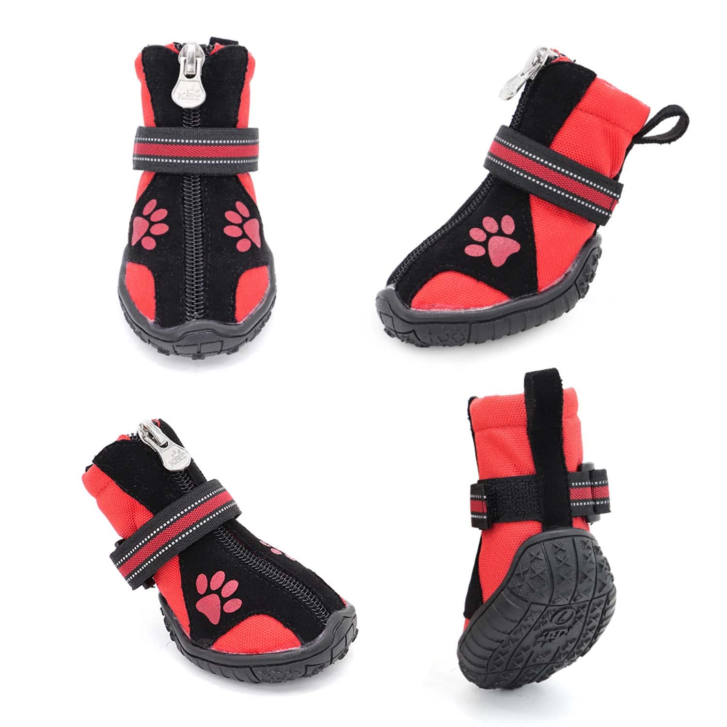Chaussures pour Chiens de Compagnie Réfléchissant Chien Bottes Extérieur Neige Pluie Chaussures Antidérapant Chaussettes Chaussures pour Chiens Moyens et Grands