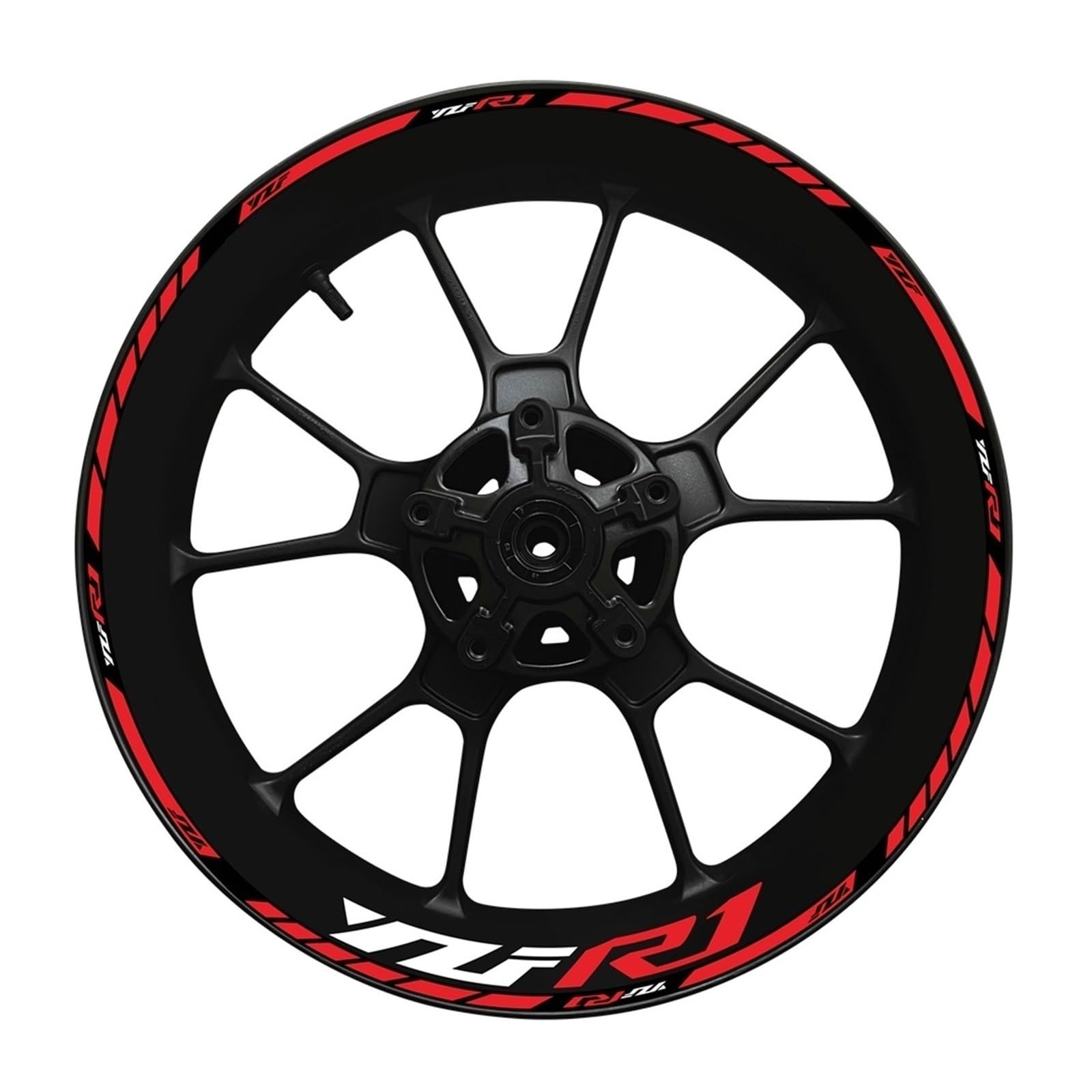 Motorcycle Thickened Edge Outer Ring Reflective Sticker Stripe Wheel Decals for Yamaha YZF R1(Color17)