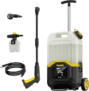 Fanttik NB8 Ultra Cordless Pressure Washer w/4.0 Gal Tank, Max 725PSI Electric Power Washer with 5-in-1 Nozzle, 20FT Hose, Adjustable Pressure, Power Cleaning for Car Washing, Patio
