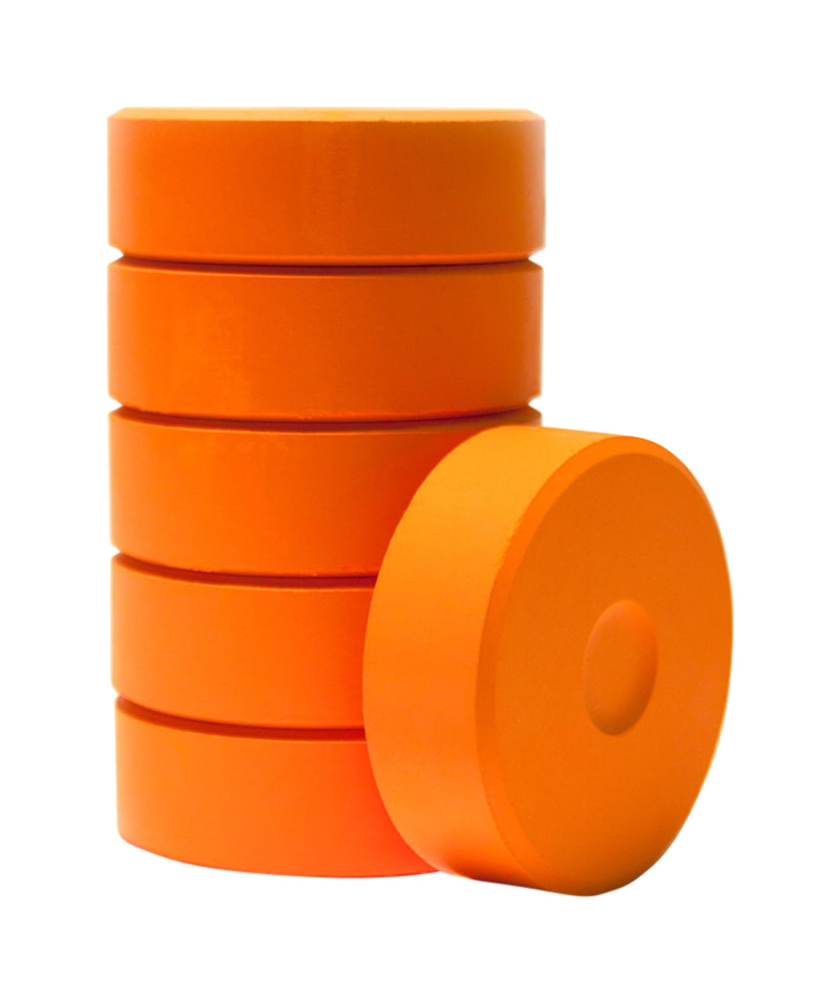 Jack Richeson Giant Tempera Paint Cakes, 2-1/4 x 3/4 Inches, Orange, Set of 6 - 384098