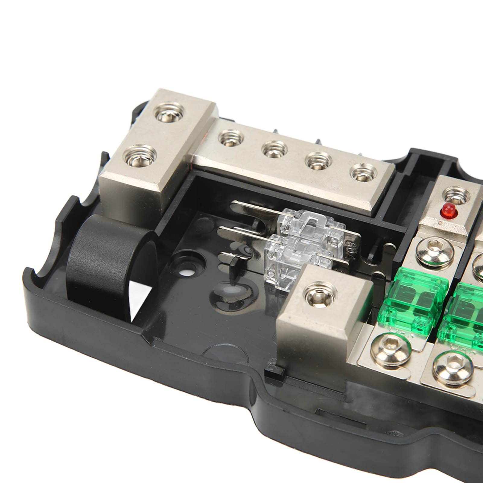 Bloque de Distribución Fusionado, Bloque de Distribución de Energía Fusionado Distribución de 4 Vías Bloque de Distribución de Energía Audio para Automóvil con Accesorios para