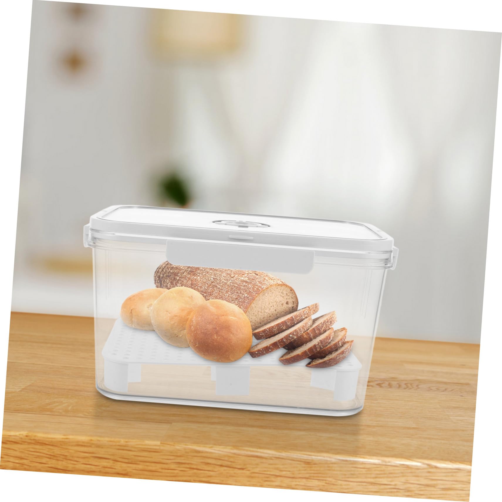 Cabilock Luftdichte Brotdose mit Zeitaufzeichnung und Praktischem Tragegriff Große Aufbewahrungsbox für Brot Gebäck und Lebensmittel Frischhaltebehälter für Küche und Kühlschrank