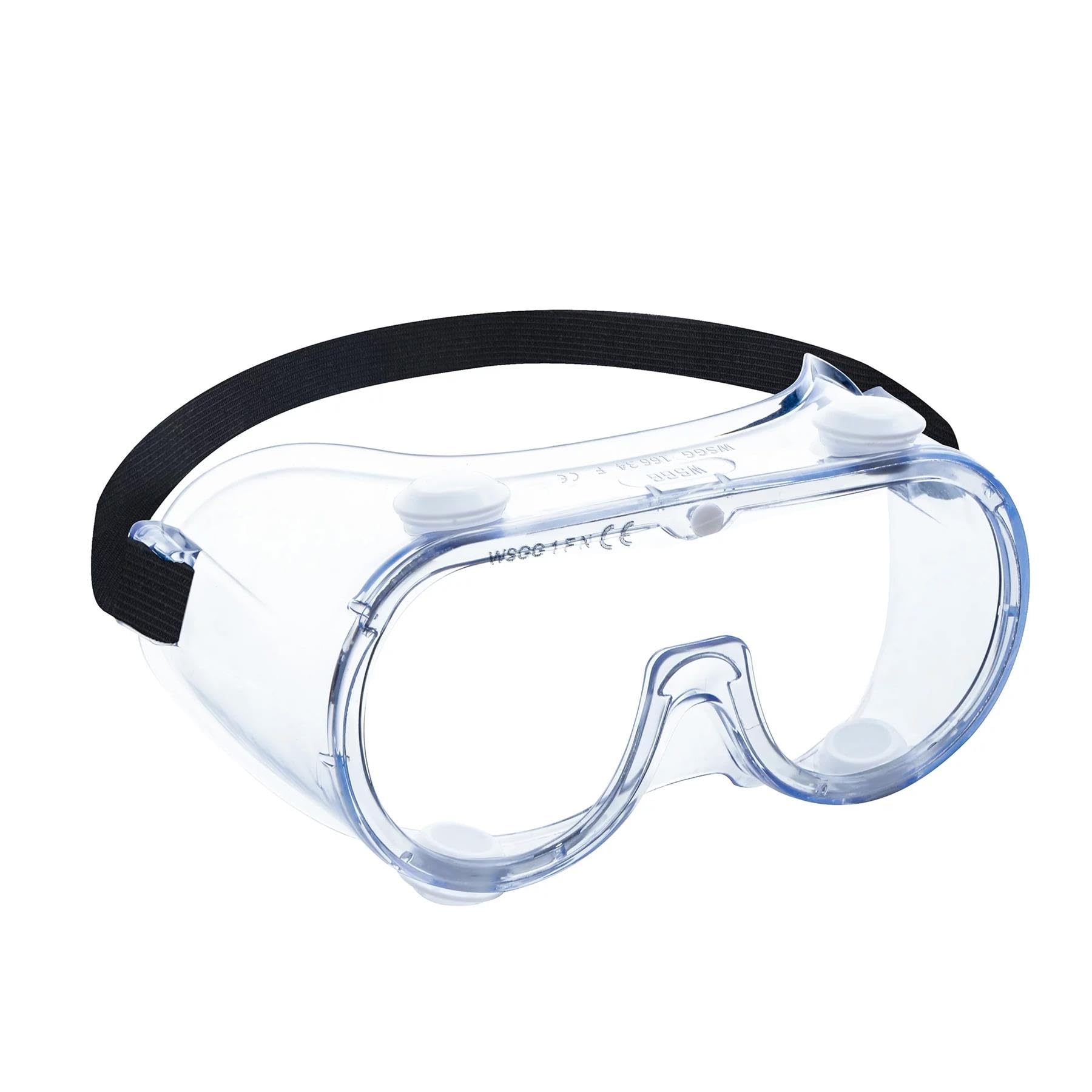 simpa Clear Safety Goggles Protective Eyewear with Direct Vent. Single Pair. CE Certified Protection.