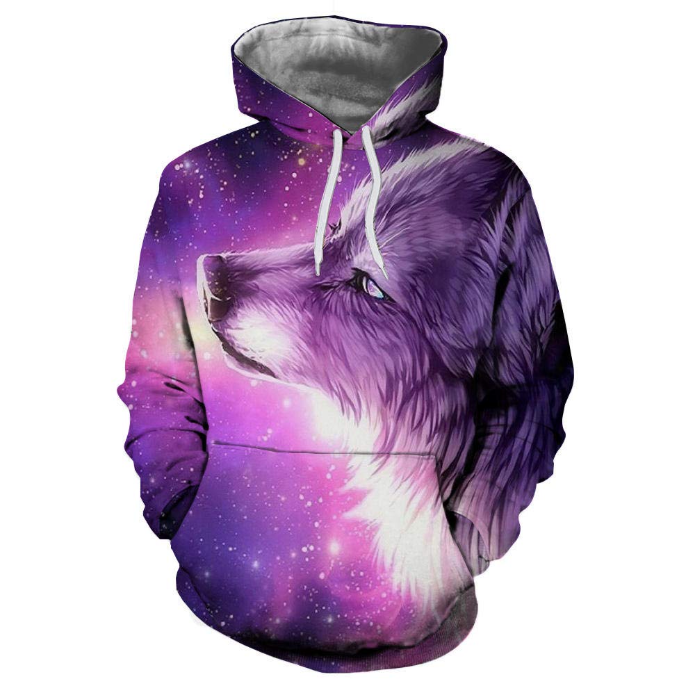 Pull à capuche poches loup rose, l'idée cadeau d'anniversaire originale