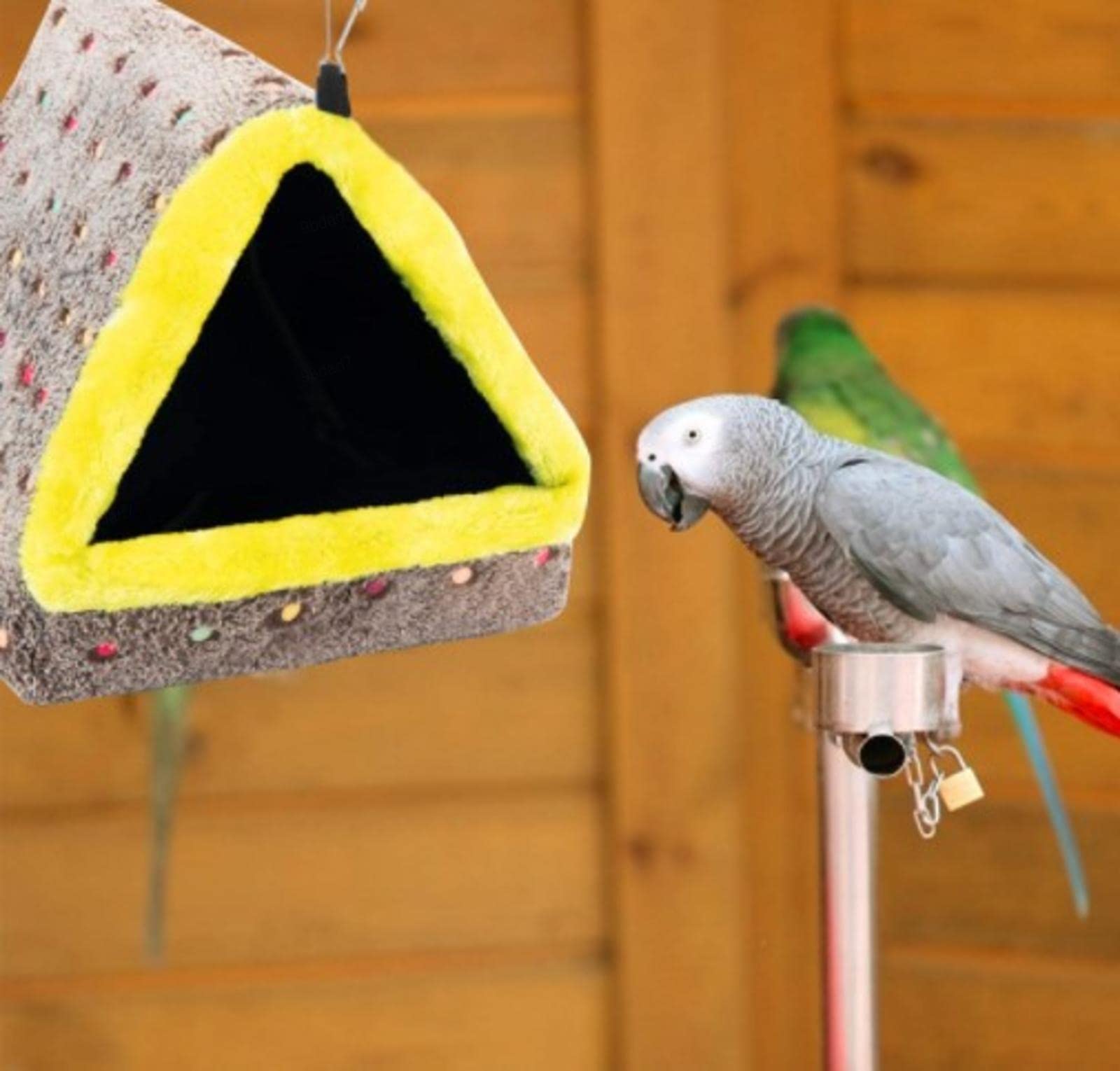Hamaca para Mascotas Jaula para Mascotas Hamaca Nido de pájaro Hamaca para Loro Nido de pájaro para Mantener el Calor Triángulo Grueso Nido de pájaro Cálido Nido de algodón cómodo