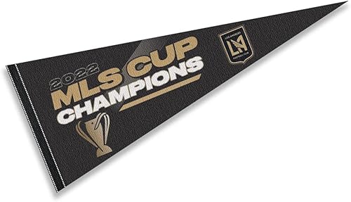 Banderín de los Campeones de Copa de Los Angeles Football Club 2022 y pancarta de 12 x 30 pulgadas