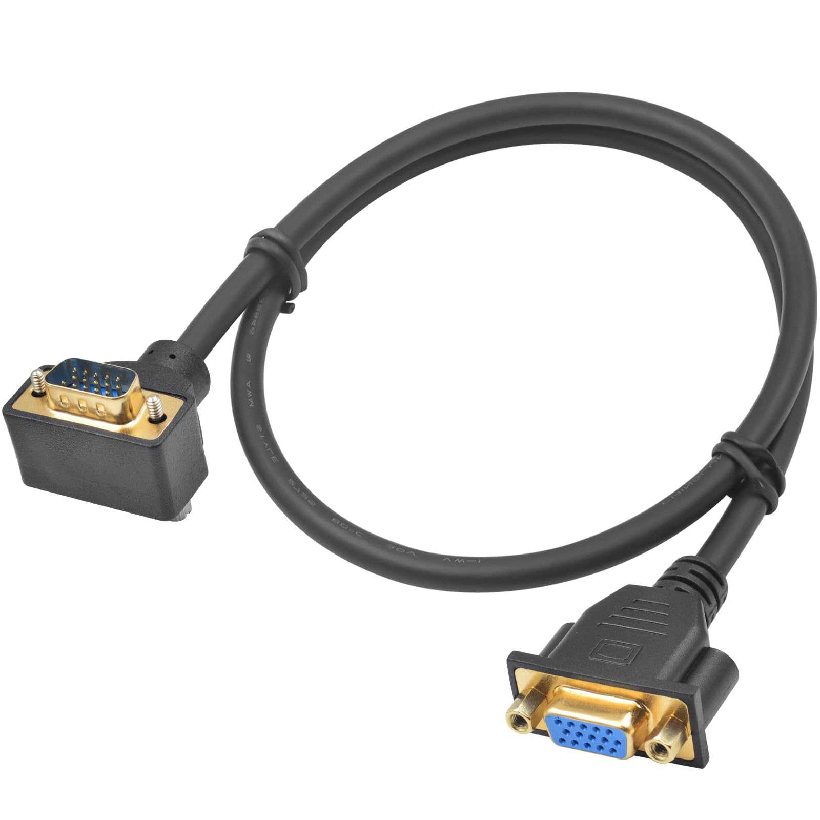 Amazon.co.jp: Poyiccot VGA延長ケーブル 50cm、L字型 VGAケーブル