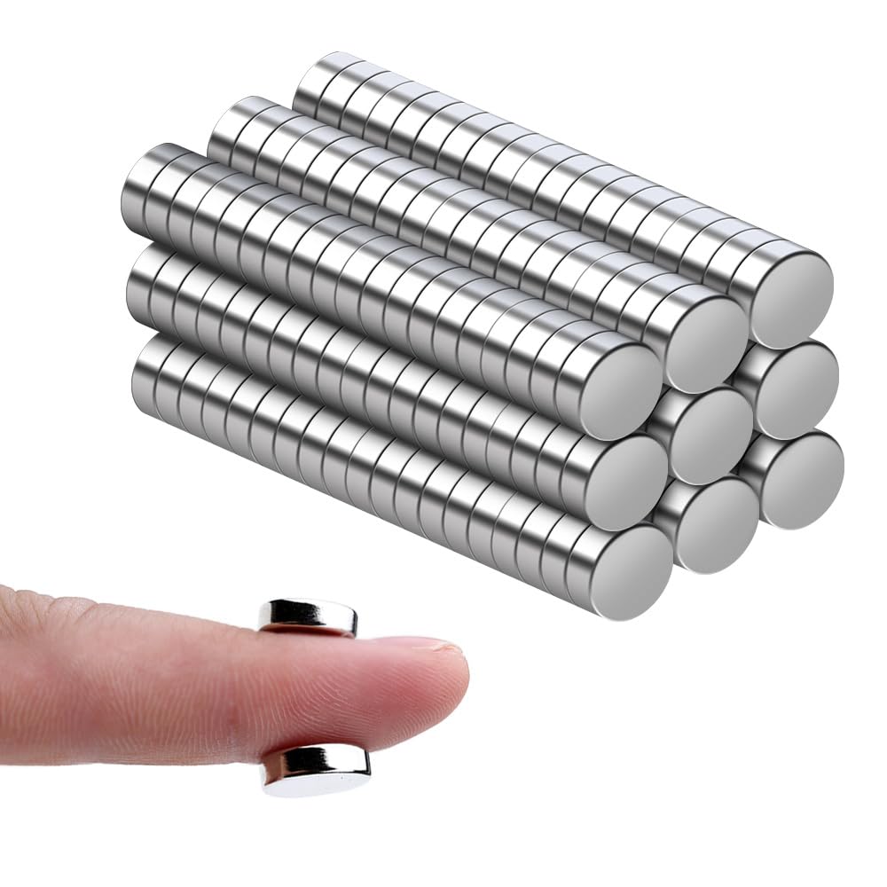 RHINOCATS Refrigerator Magnets, Strong Magnets, Small Round Rare Earth Magnets for Fridge, Crafts,Whiteboard, DIY Magnets 0.39x0.1 inch-Pack of 100