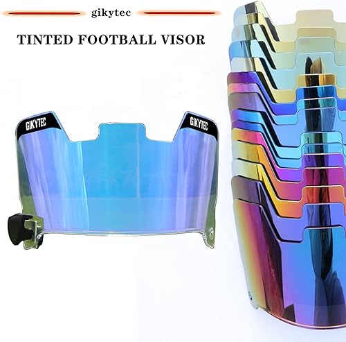 Miniatura 5 de Visera de fútbol GIKYTEC Youth Football Helmet Visera resistente a los arañazos, bloqueo UV, visera de protección facial para casco de fútbol