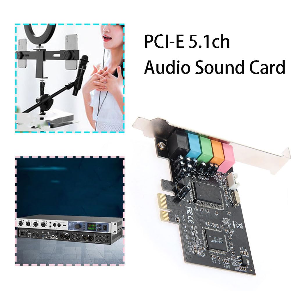 5 tarjetas de sonido de 5.1 canales, tarjeta de sonido envolvente con chip de audio CMI8738, tarjeta de sonido estéreo de escritorio de 6 canales, tarjeta de audio para WIN2000 / para XP/para