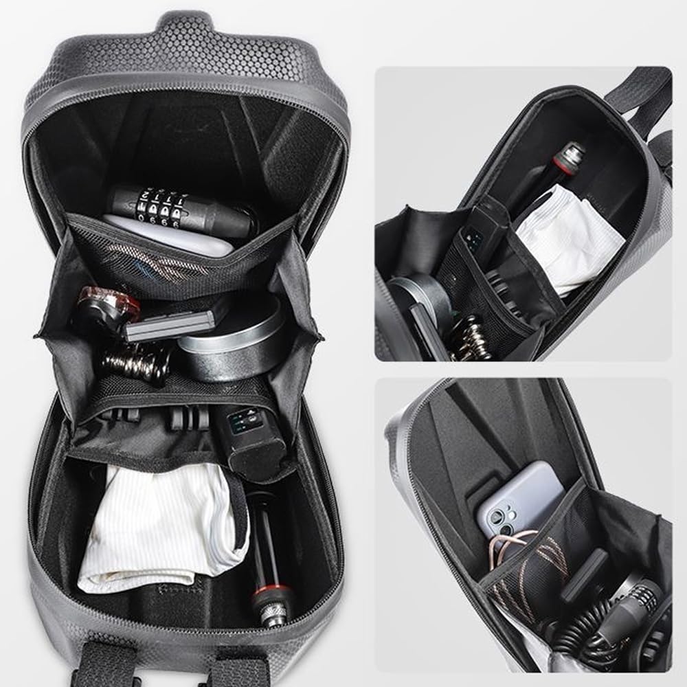 Borsa per Monopattino Elettrico, Borsa Bici Elettrica, Borsello Bici Elettrica 2/3L Grande Capacità, Impermeabile, Striscia Riflettente, per Scooter Elettrici, Biciclette (C)