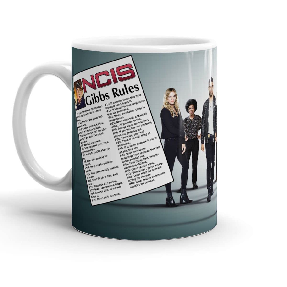 Dsforu White Ceramic 11 Oz Mugs Ncis Holiday Gibbs New Year Rules St 69 Merry Xmas Event Birthday Art Friends Family Father Day Tea Cups Hot And Iced Coffee Water Gift Christmas