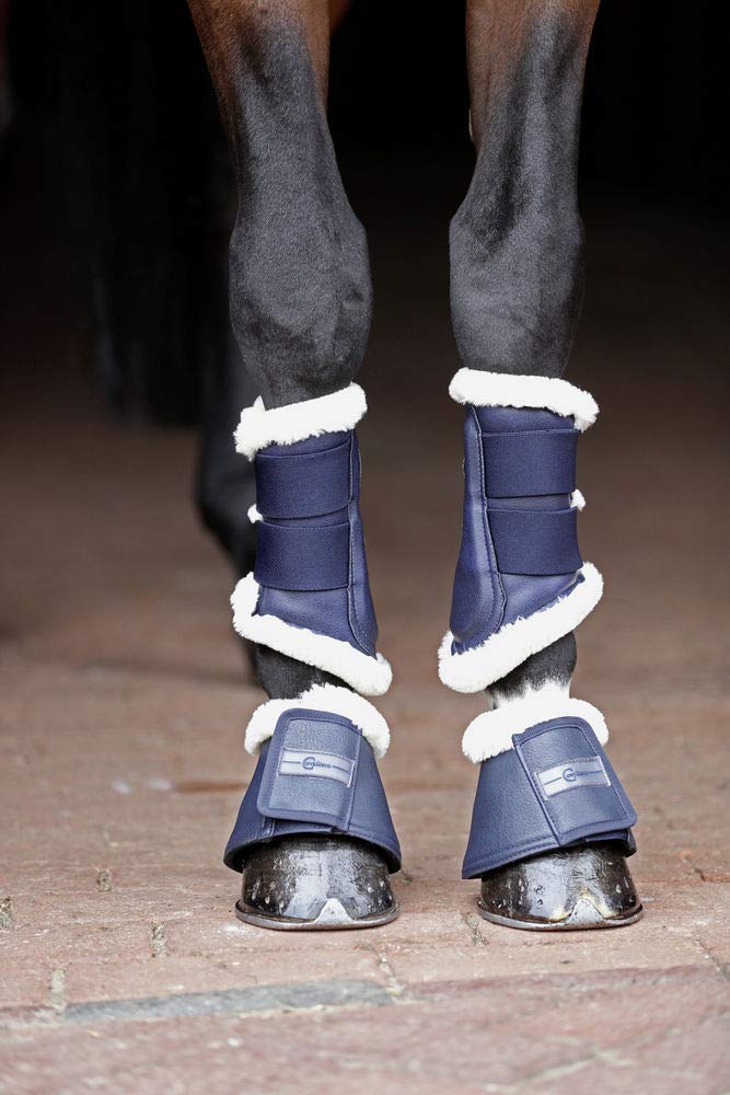 Professional Equine Horse Large Ballistic Overreach No-Turn Bell Boots Black 4109BK-L