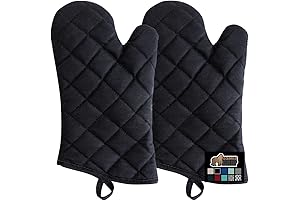 Gorilla Grip Quilted Oven Mitts for Enhanced Heat Protection and Grip