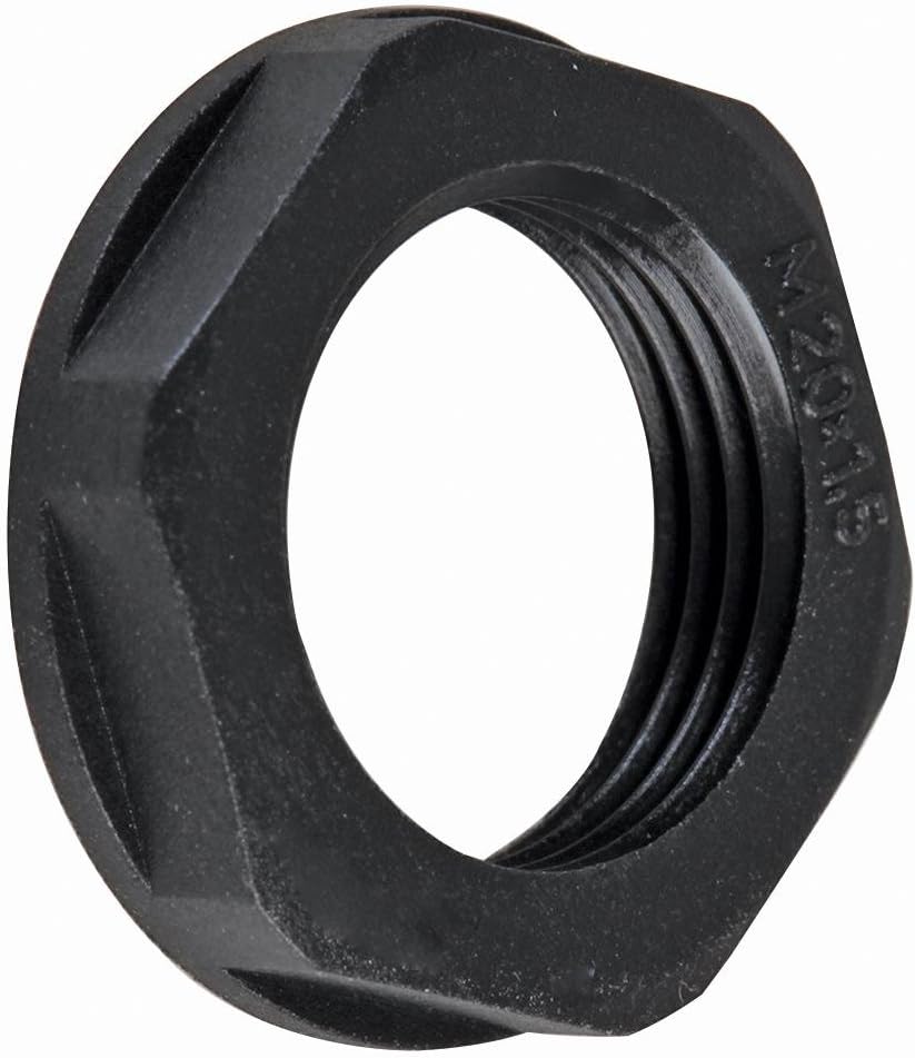 CONCORDIA TECHNOLOGIESLOCKNUT M12 Black 10 / Pack | Cable Management Gland LOCKNUTS Accessories, 10 X Qty - APLNM12BLK