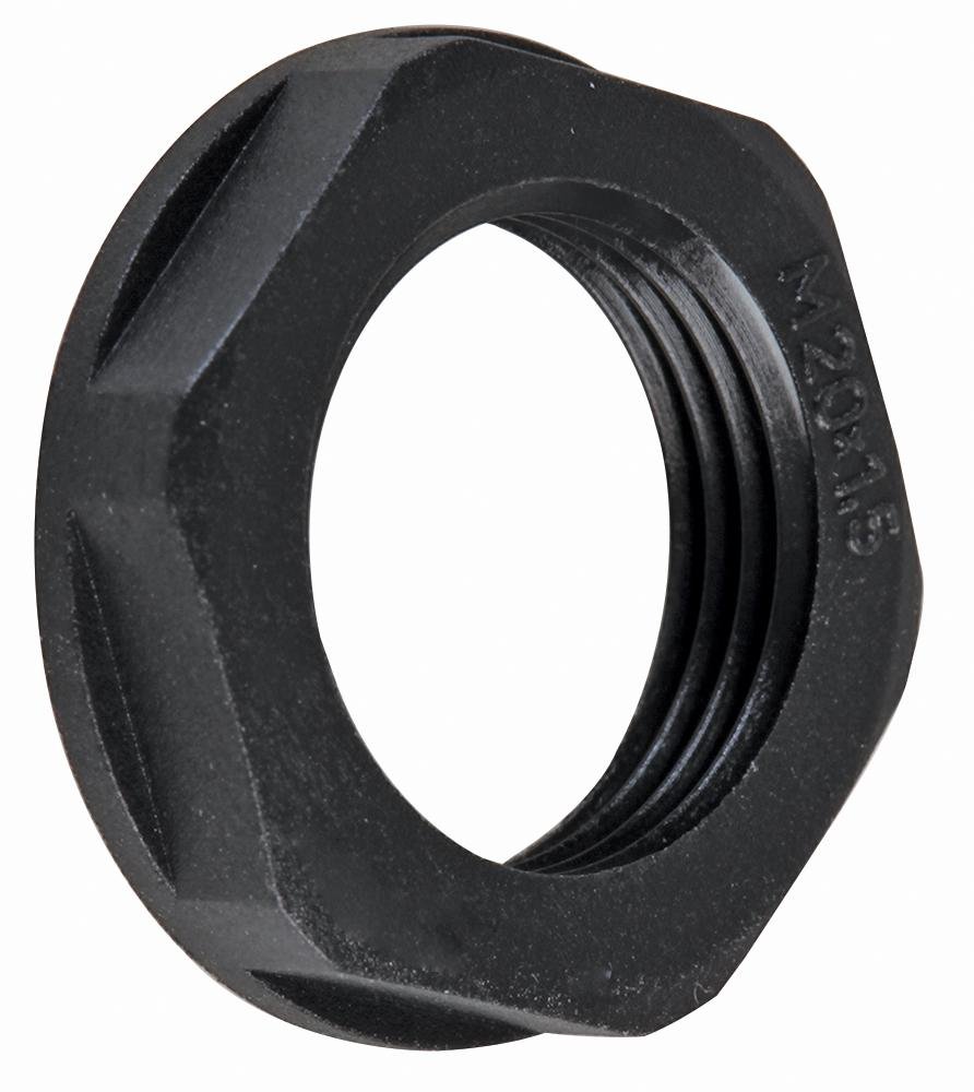 CONCORDIA TECHNOLOGIESLOCKNUT M12 Black 10 / Pack | Cable Management Gland LOCKNUTS Accessories, 10 X Qty - APLNM12BLK