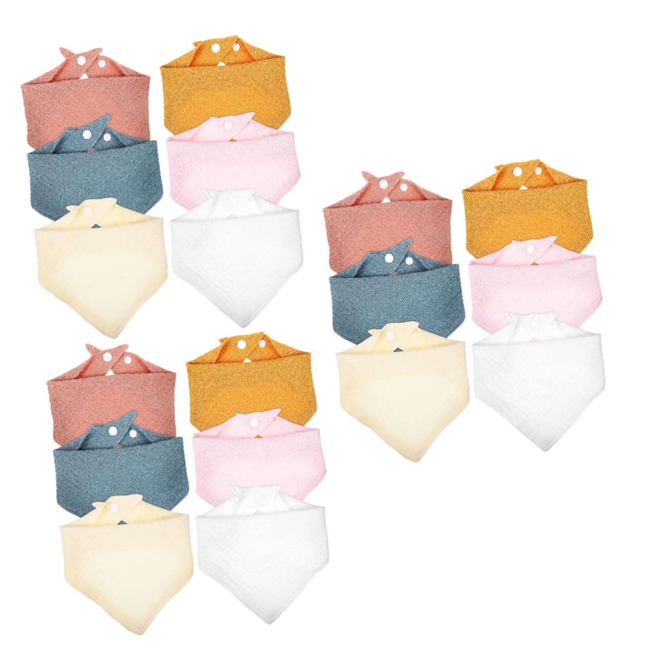 Toyvian 24 Piezas Ducha De Niñas Regalos Para Niños Pañuelos Absorbentes Colores A Favor Babero Pañuelos Unisex Babero Infantil Saliva Triángulo Bufandas Recién Nacido Dentición Infantil