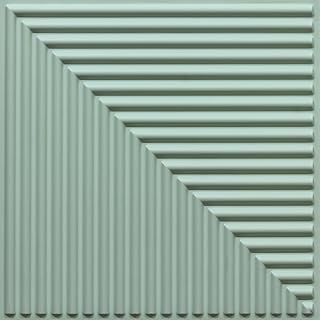 From Plain To Beautiful In Hours 9003 Bias Ridge PVC 12 in x 12 in Peel and Stick Wall Panels (Covers / 10 sq.ft), Edge Water, 10 Piece