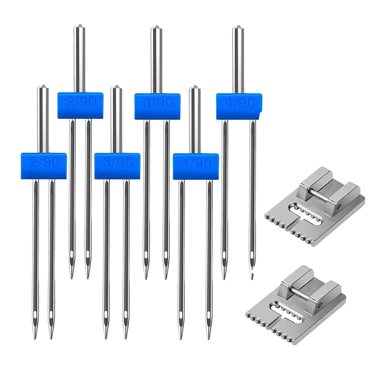 Amazon | Milageto 2x9溝押え金付き6本ダブルニードル2/903/90