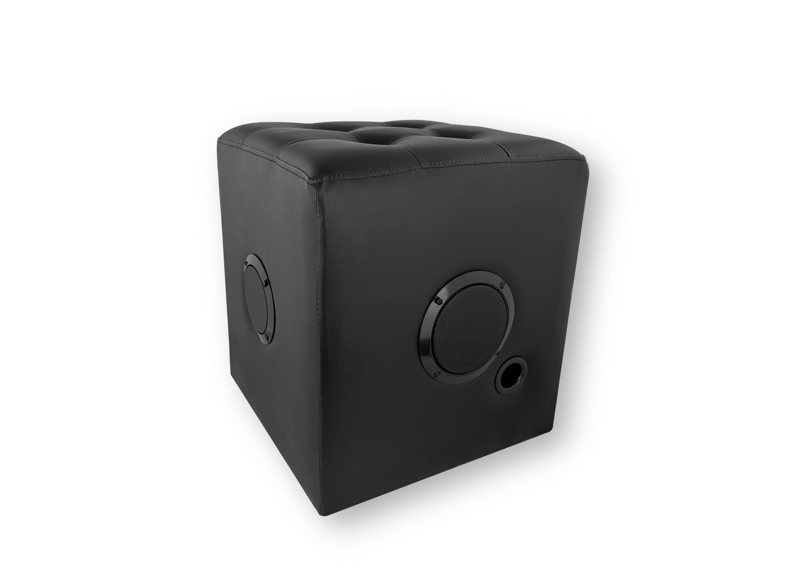 Caliber Głośnik Bluetooth – taboret z wbudowanym pudełkiem Bluetooth – 3 głośniki – wygodny i elegancki – czarny – 5 godzin akumulatora
