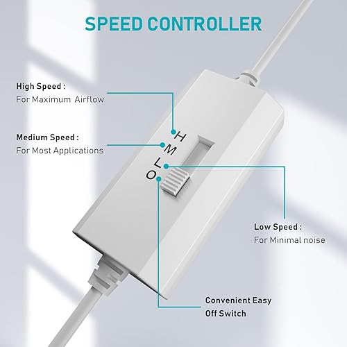 Miniatura 3 de ANEXT, Ventilador USB, ventilador de computadora USB, ventiladores silenciosos para receptor DVR PlayStation Xbox Computer, (3.150 in, paquetes