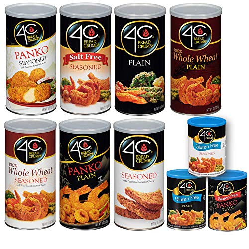 4C Premium Gluten Free Bread Crumbs, Panko Plain 6 Pack, GlutenFree