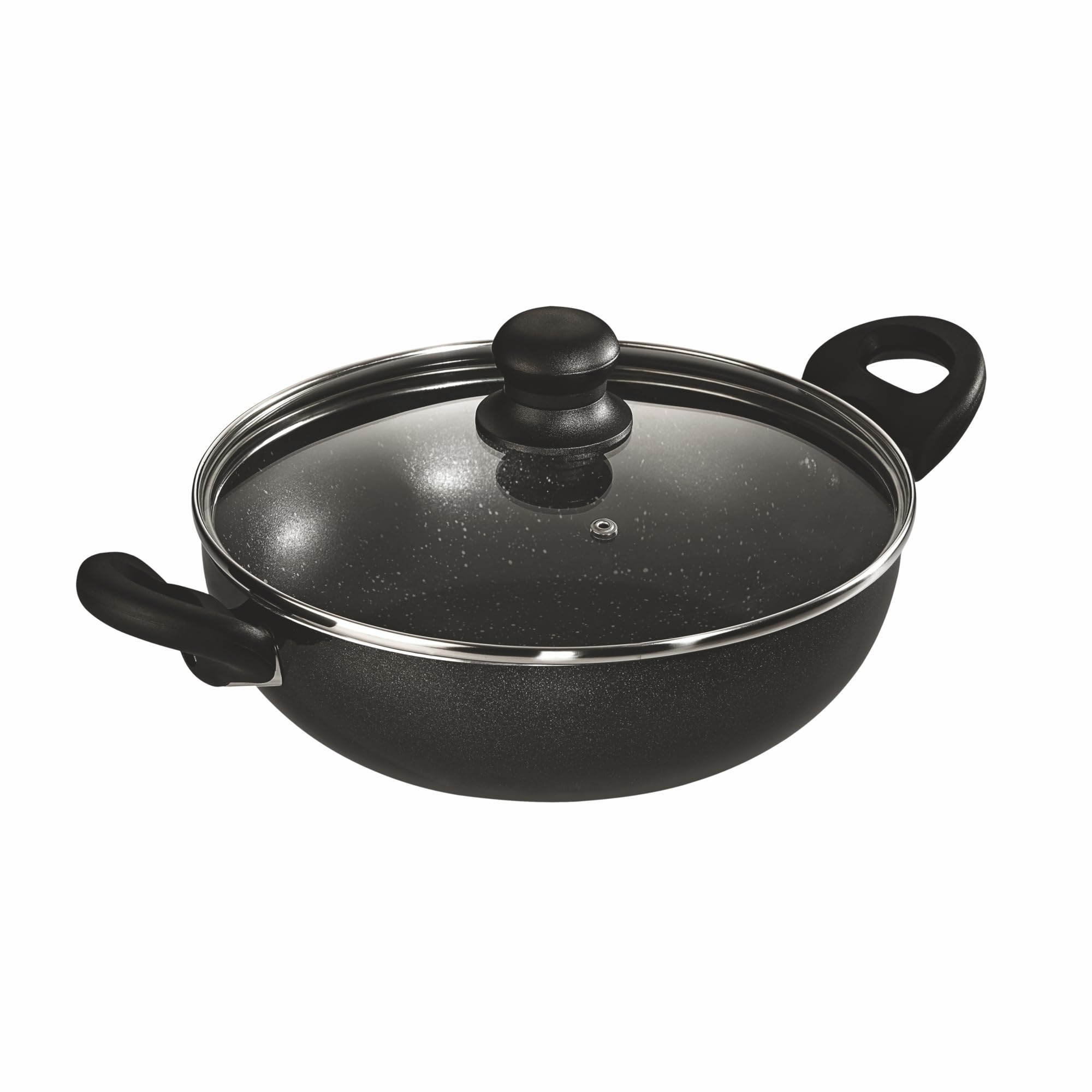 Butterfly Granza Non Stick Kadai with Glass Lid | 240 mm |Non-Stick Premium Virgin Aluminium | Induction Base| PFOA Free | Scratch Resistant-image-45