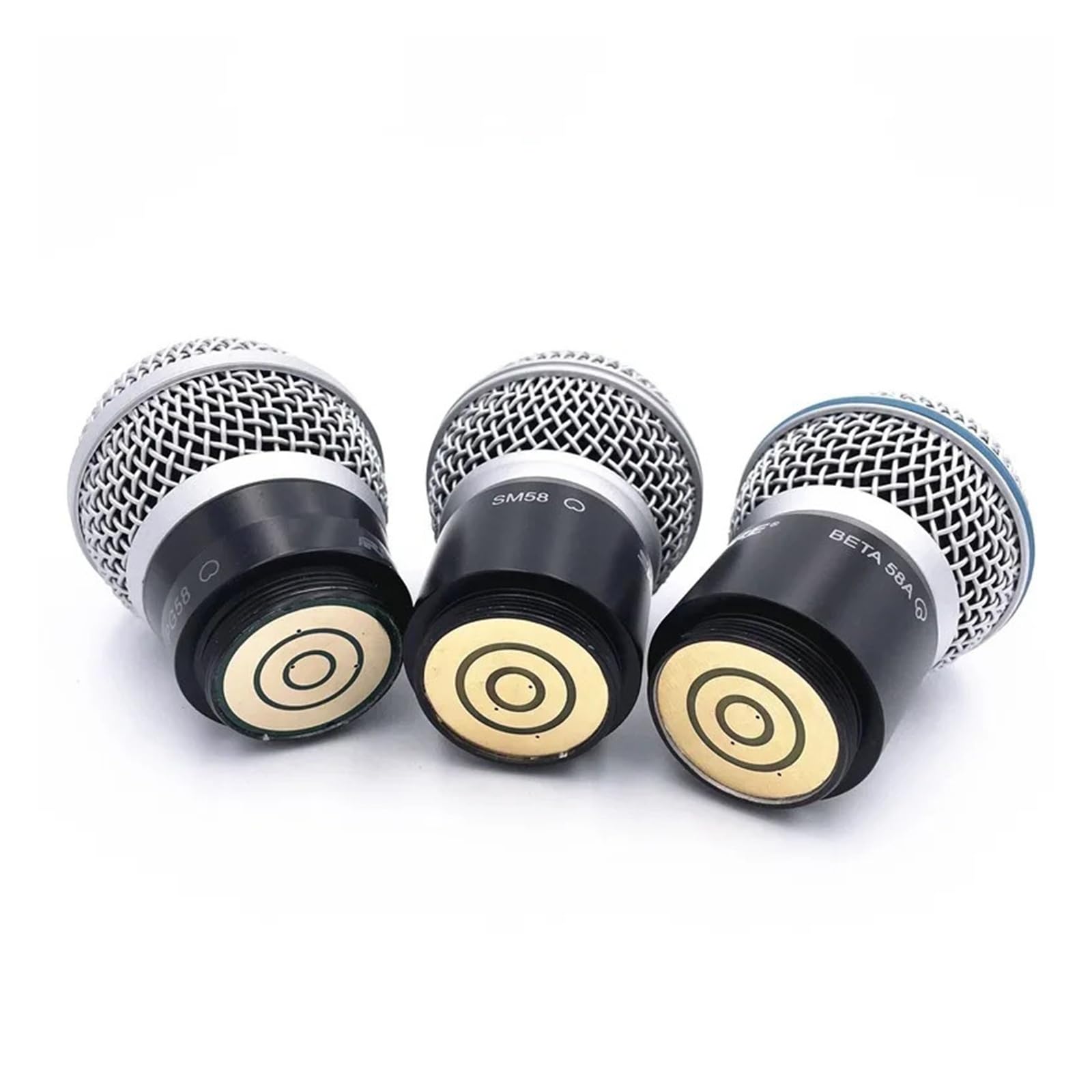 Compatibile con Shure BETA58A SM58 PG58 Parte superiore del nucleo del microfono in acciaio for SLX2 PGX2 QLXD2 Testa di ricambio for microfono portatile senza fili(BETA58A-BLACK)