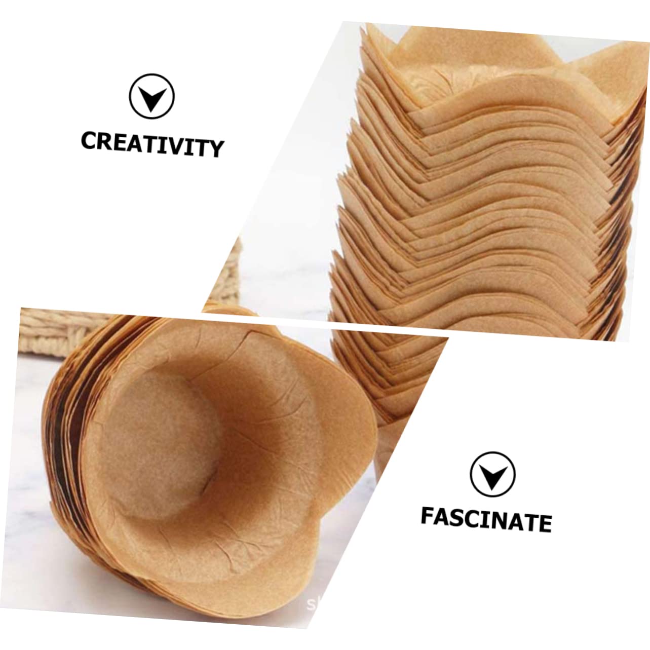 Zerodeko 400stücke Muffin Förmchen Lotus Stil Backbecher Für Ölbeständige Papier Backeinlagen Für Partys Hochzeiten Und Tägliches Backen Hochtemperaturbeständig