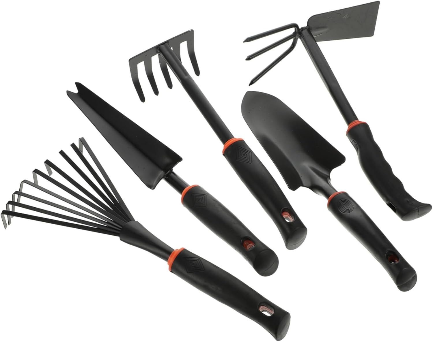 5pcs Handle Gardening Shovel Multi-Function Digging Soil Tool for Flower Planting Iron Construction Comfortable Grip Portable Design for Gardeners