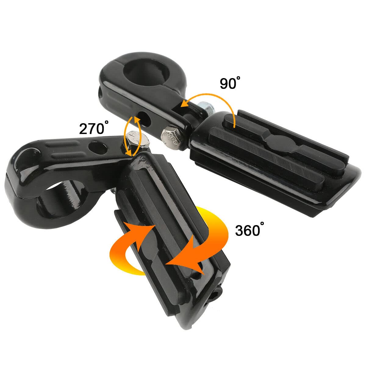 TCMT 32 mm 1 1/4 Zoll Motorschutz-Fußrasten Kit passend für Harley Touring Road King Street Glide Road Glide Electra Glide Softail Sportster XL 883 1200 Dyna mit 3,2 cm Motorschutz