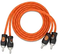 Cabo de Silicone RCA 1 metro injetado Som automotivo