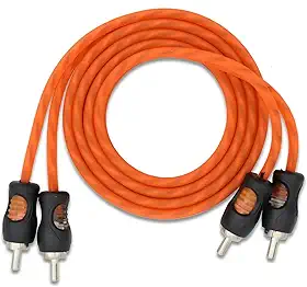 Cabo de Silicone RCA 1 metro injetado Som automotivo