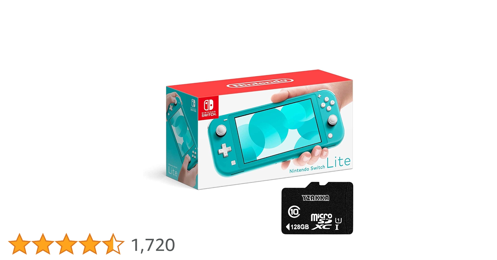 Nintendo Switch Lite 128GB SD Card for Nintendo Switch - Turquoise Nintendo Switch Lite 128GB SD Card for Nintendo Switch - Turquoise
