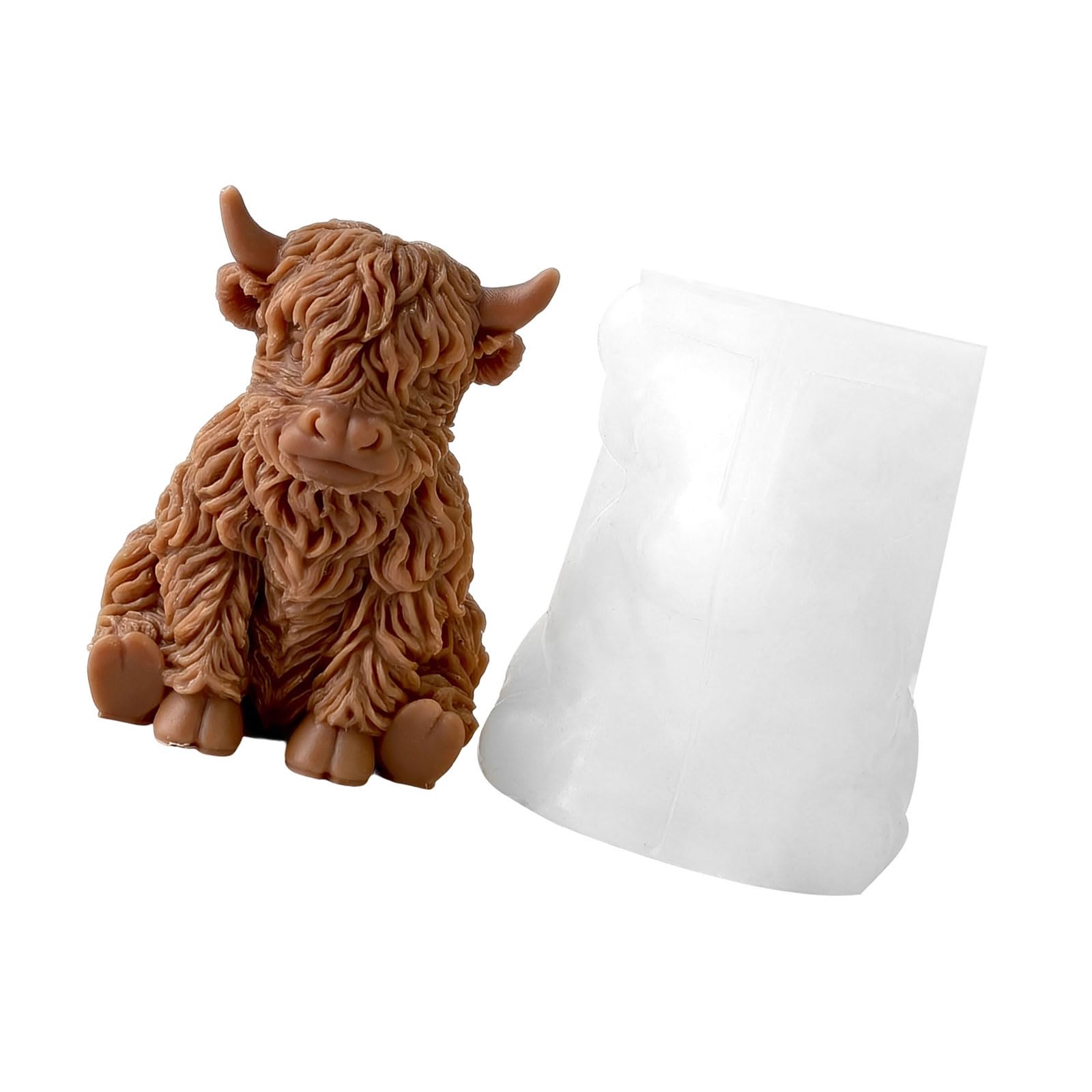 ZEPFJHE Cow Figurine Silicone Molds Multipurpose Silicone Easy Demolding for Resin Casting Soap Food Grade Elastomer Cast