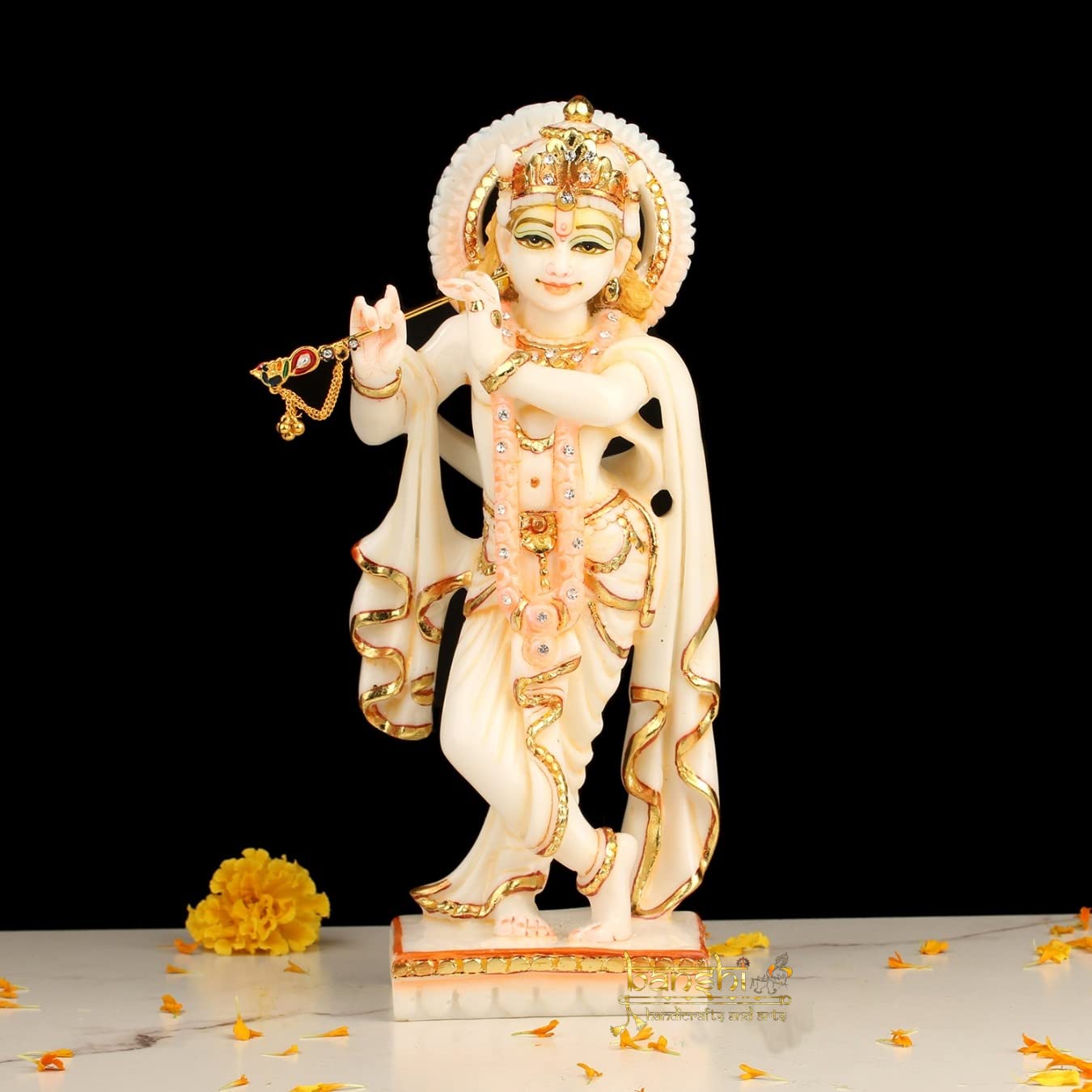 Buy Banshi Handicrafts & Arts 12" Krishna Statue in Cultured Marble