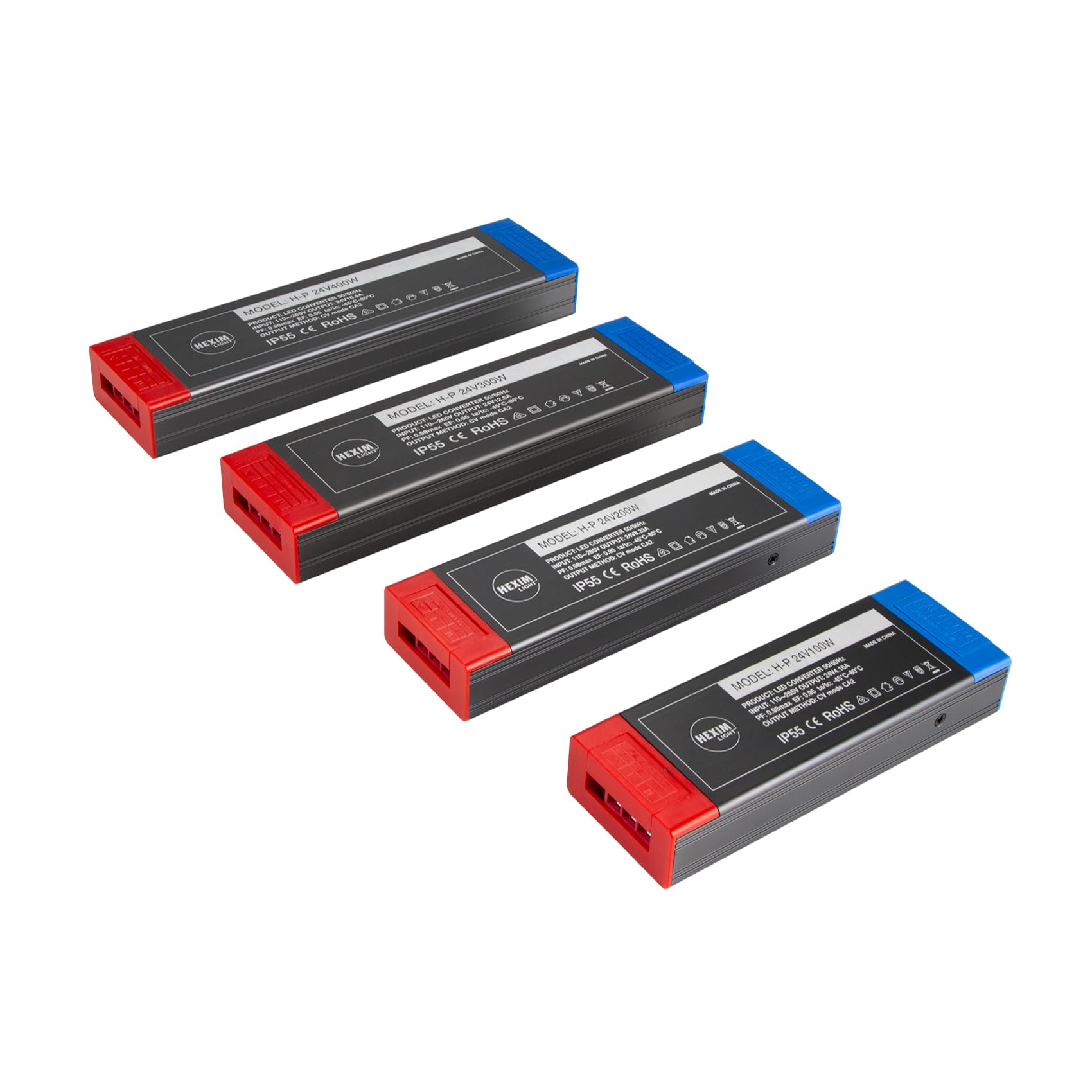 LIGHT Netzteil IP55 Trafo 24V/DC Transformator 100-400W, 4.16A-16.6A - kein LED-Flimmern, kein Transformator-Rauschen - Driver Converter für LED Strip Band (H-P 24V200W / 1STK)