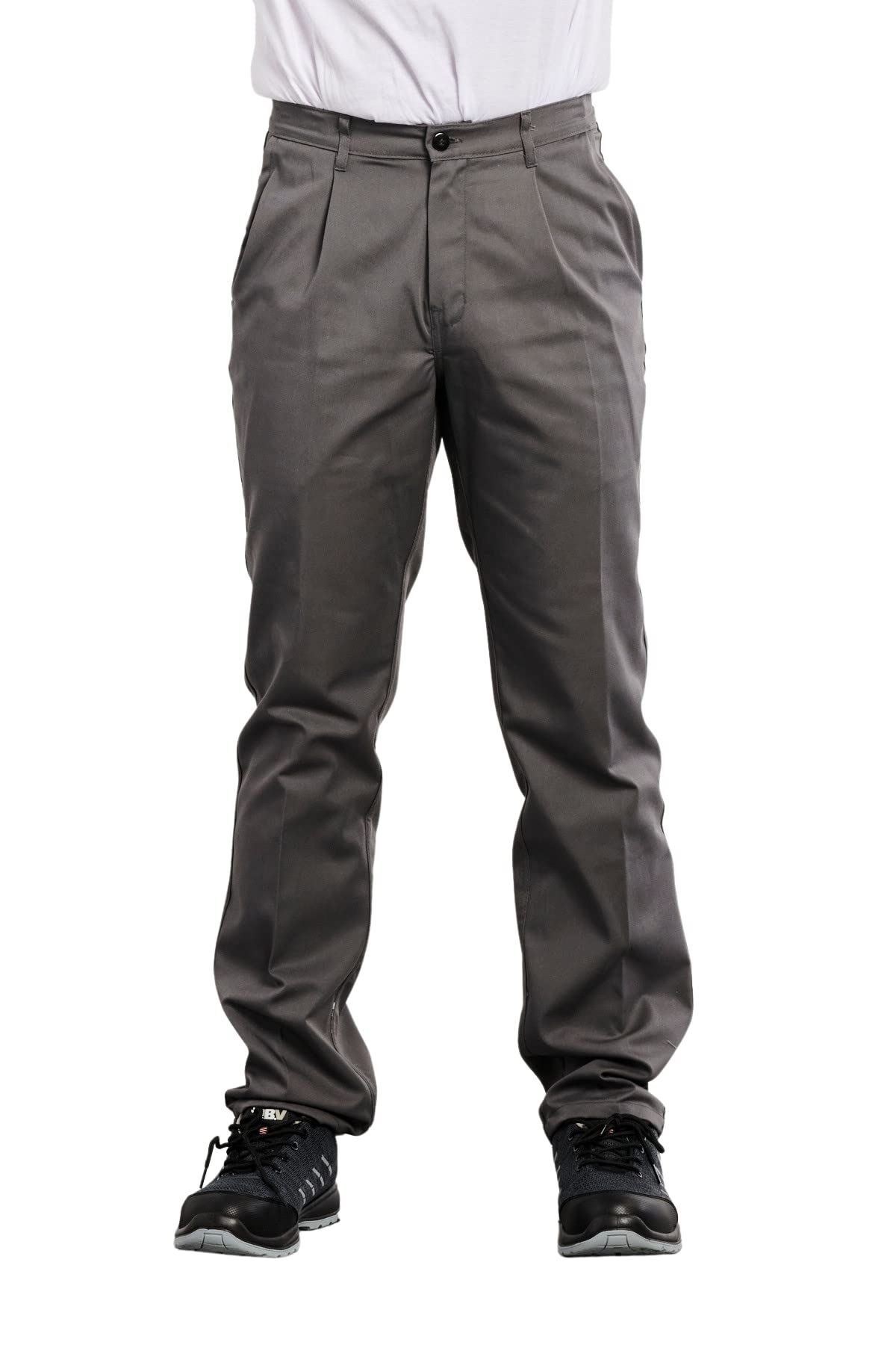 Pantalon de Cuisine Pied de Poule Pantalon de Chef Classique Polycton Taille elastiquée