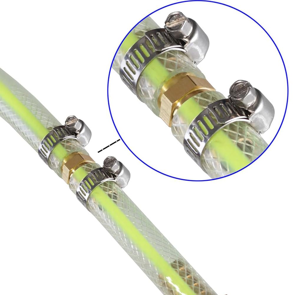 Racores de empalme con espiga de latón, Kit de empalmador púas for manguera recta 2 vías latón, 6 mm x 3 mm-20 10, for aire, combustible, aceite, paquete 5(14mm*8mm,10pcs)