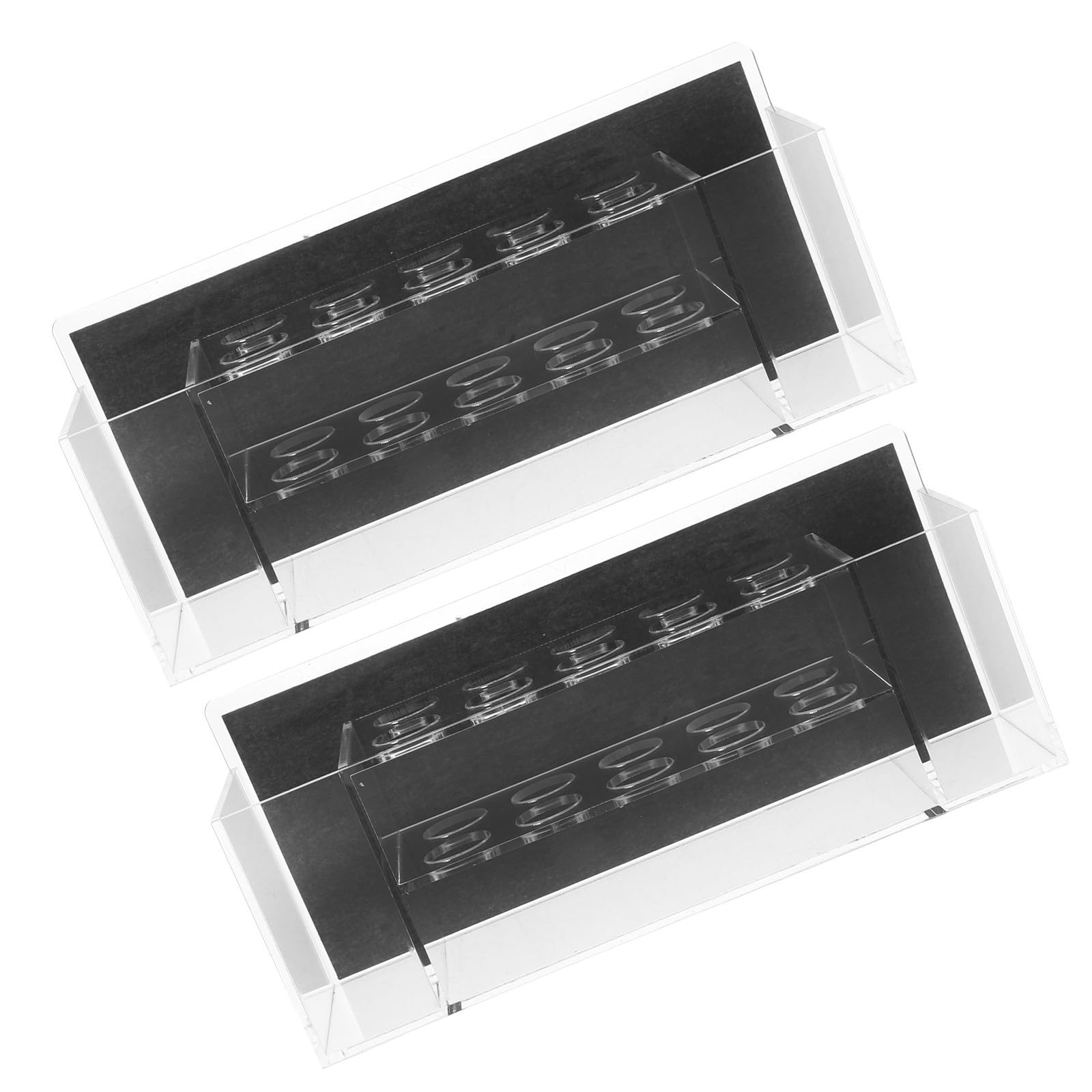 SHINEOFI 2 Pezzi Portapenne in Acrilico Trasparente Supporto Magnetico e Design a Strati per Organizzare Penne e Gessetti, per Scrivanie D'ufficio e Aule
