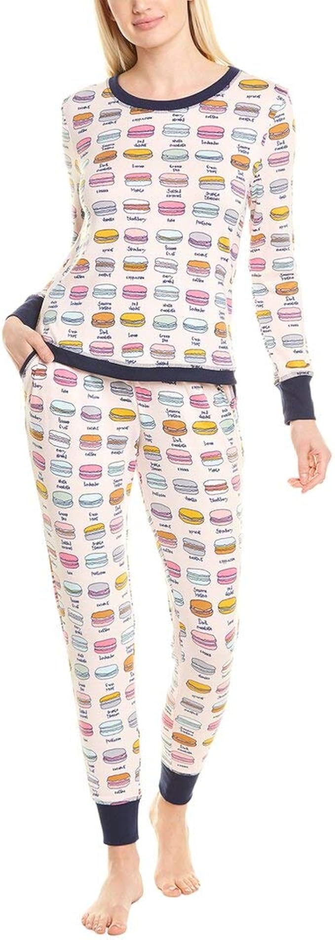 Jane & Bleecker 2Pc Printed Pajama Set at Amazon Womenâs Clothing store