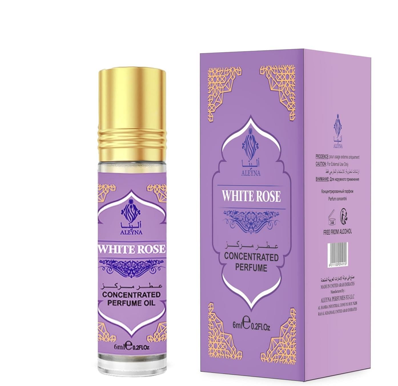 ALEYNA WHITE ROSE Attar Roll-On Perfume, 6ml, Floral Cedarwood Rose Fragrance, Non-Alcoholic, For Men & Women-image-42