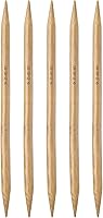 Vista 24 de HARFINGTON 5 piezas de agujas de tejer de bambú de doble punta tamaño US 0 (2 mm) carbonizadas de 7.9 pulgadas (20 cm) rectas para tejer creativa