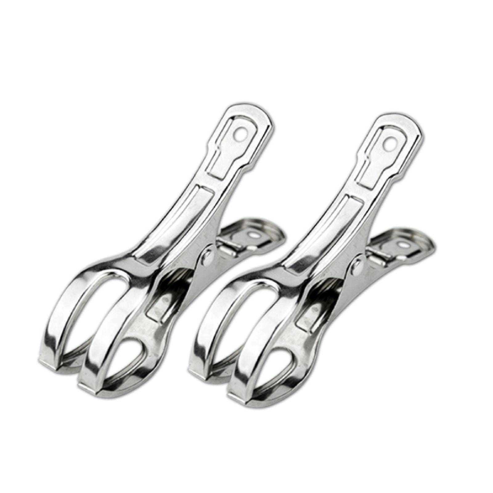 TopHomer Pinzas de Toalla de Playa de Acero Inoxidable, Pinzas de Tela de Gran Resistencia, Pinzas a Prueba de Viento para lavandería, Cocina, baño, jardín, Escuela, Hospital, 30 Unidades