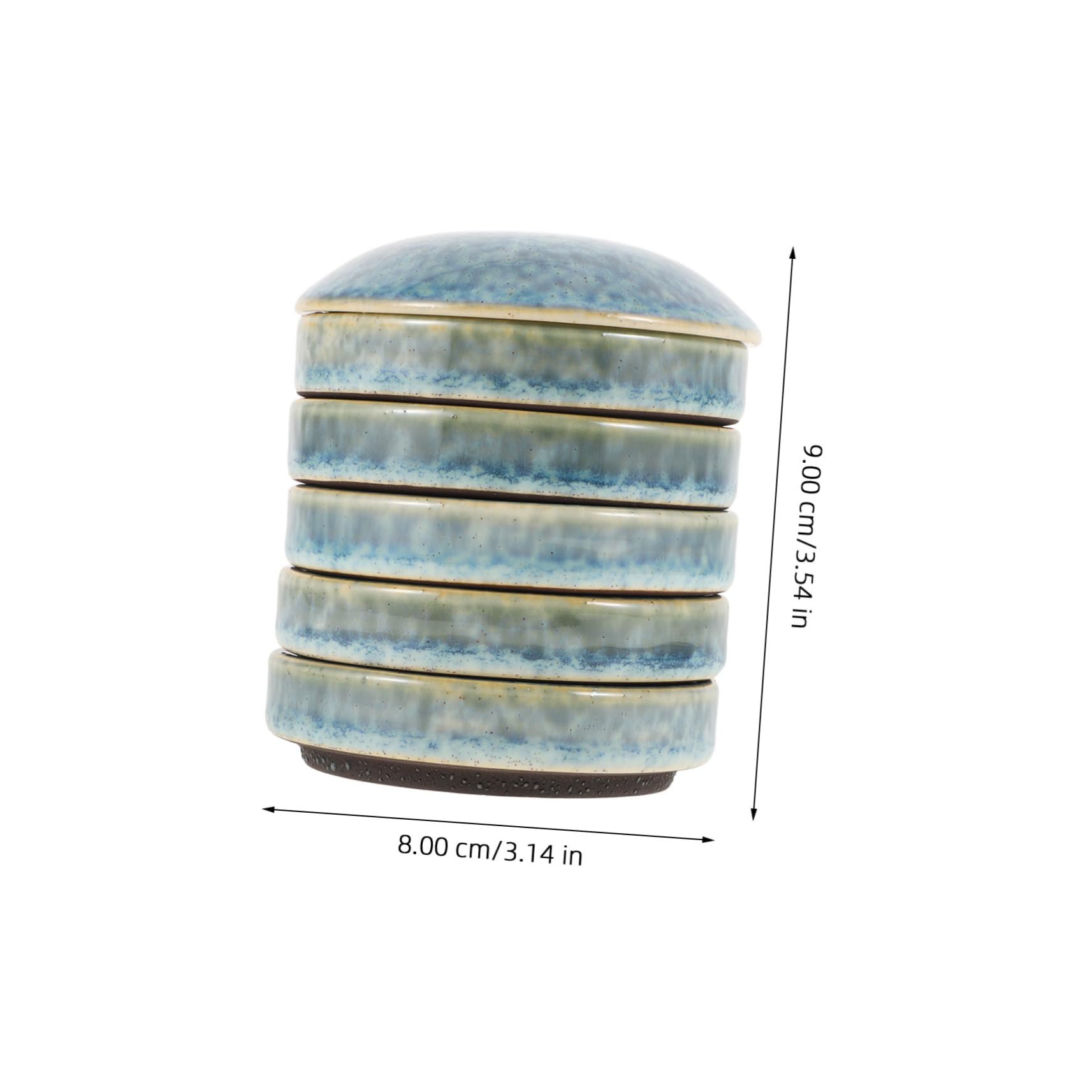 Blau Keramik Aquarellpalette mit Deckel für Mischfarben