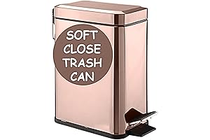 Homie Slim Trash Can: Rose Gold Room Decor
