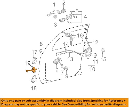 Miniatura 2 de Toyota genuino 68620-35020 freno de puerta